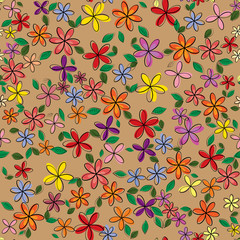 seamless floral pattern. Vector illustration