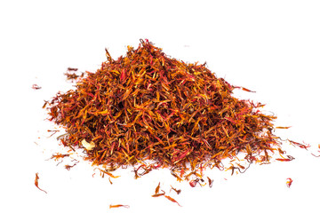 Saffron-expensive spice, isolated on a white background