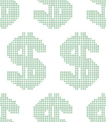 Pixel dollar pattern