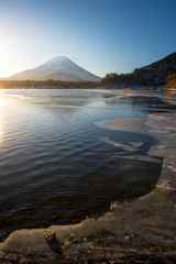 Shojiko lake and mt.Fuji