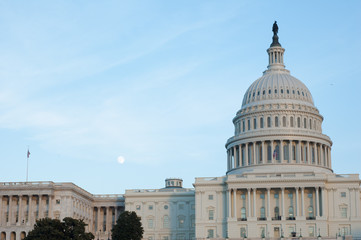 U.S. Capitol with Moon