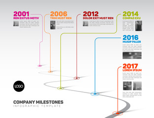 Infographic Company Milestones Timeline Template