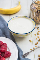 Ingredients for Healthy Granola Breakfast