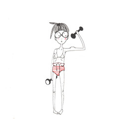 illustration of a sport girl