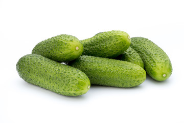 The first spring ecologically cucumbers.