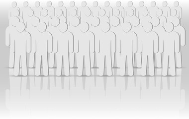 eps 10 vector corporate life icon. Crowd of people silhouettes. Social icon. Flat style user group network. Corporate team group. Community member icon. Business team work activity. Staff unity icon