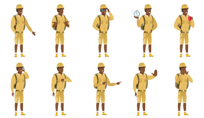 Vector set of traveler characters.