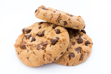 Cookies nuts on the  isolated on white background.
