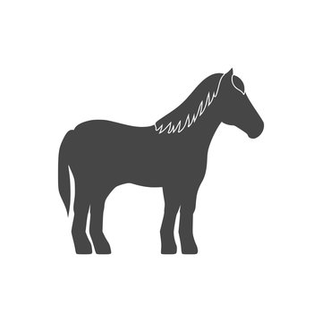 Horse silhouette - Vector - Illustration