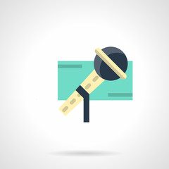 Show microphone flat color vector icon