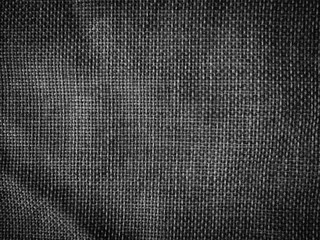 Black natural linen fabric abstract space background surface