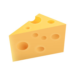 Piece of Maasdam Cheese