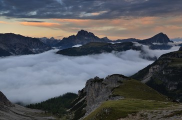 Sunrise in Dolomites, Italy, 2015