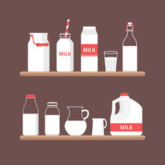 Set of milk.