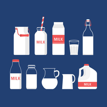 Set of milk.
