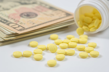 pills and dollar money