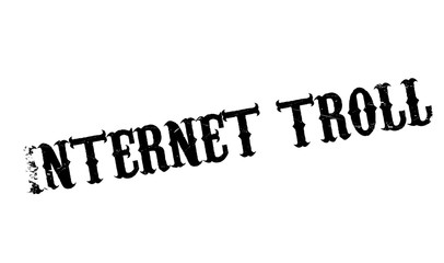 Internet Troll rubber stamp. Grunge design with dust scratches. Effects can be easily removed for a clean, crisp look. Color is easily changed.