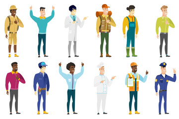 Vector set of professions characters.