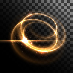 Swirl light effect. Vector element.