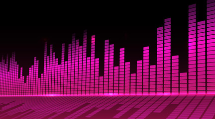 Music equalizer background. Vector illustration.
