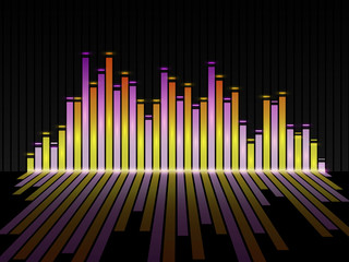 Music equalizer background. Vector illustration.