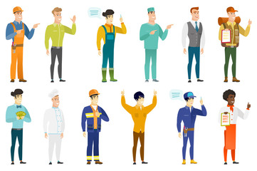 Vector set of professions characters.