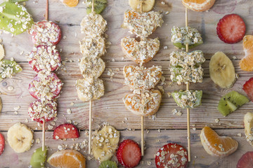 Fruits and oats Healthy icecream