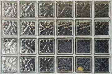 Glass blocks wall