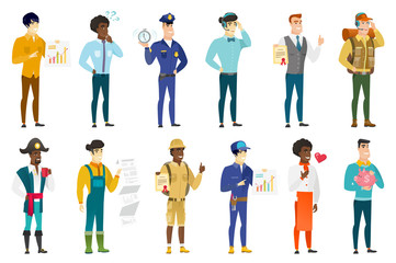 Vector set of professions characters.