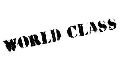 World Class rubber stamp. Grunge design with dust scratches. Effects can be easily removed for a clean, crisp look. Color is easily changed.