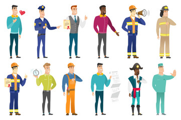 Vector set of professions characters.