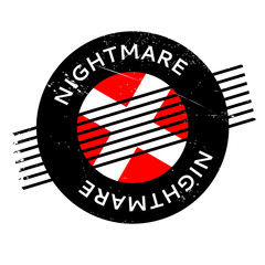 Nightmare rubber stamp. Grunge design with dust scratches. Effects can be easily removed for a clean, crisp look. Color is easily changed.