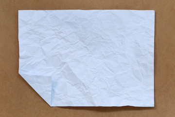 Blank white paper fold.