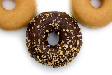 donuts isolated on white background