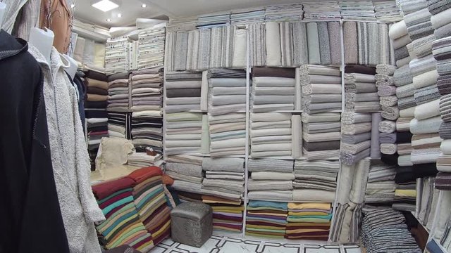 Traditional Moroccan men's clothing store