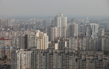 Kiev city view, panorama Kiev, Ukraine