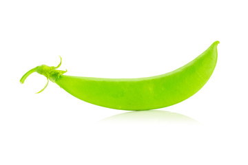 snap peas isolated on white background