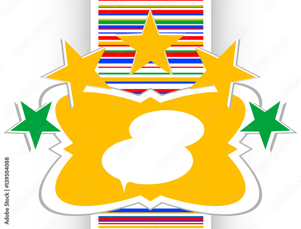Poster white speech bubble set icon, web button symbol