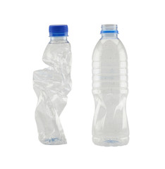 plastic bottle isolated on white background.