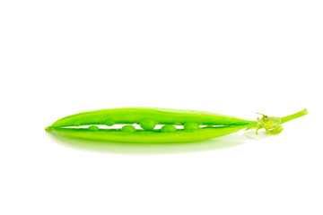 snap peas isolated on white background