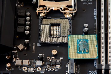 socket et processeur de carte mère d'ordinateur