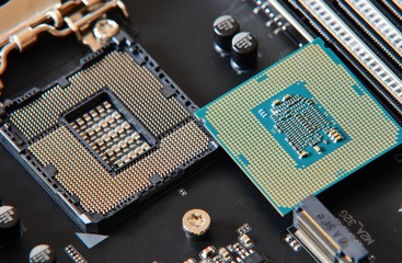 socket et processeur de carte mère d'ordinateur