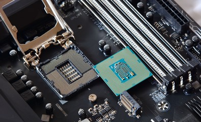 socket et processeur de carte mère d'ordinateur