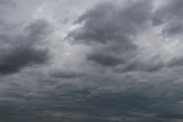 Obraz premium Overcast sky of rain clouds forming in the sky in concept of climate.