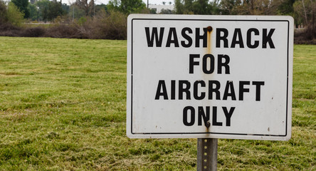Wash area for aircraft