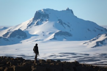 Standing on a cliff