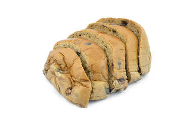 Homemade chocolate bread with chocolate chips.