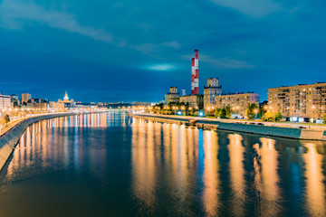 Fototapeta na wymiar panorama of the city of Moscow in Russia