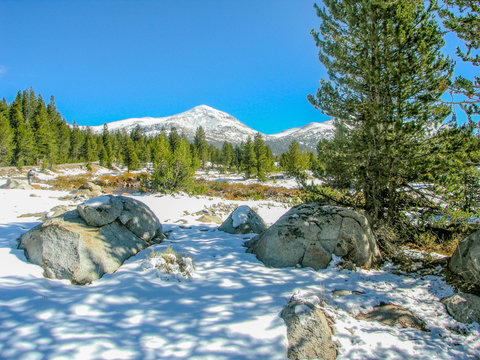 panorama of Yosemite National Park in autumn