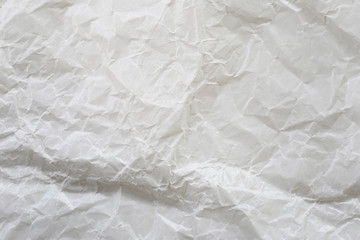 Texture of White paper wrinkled.